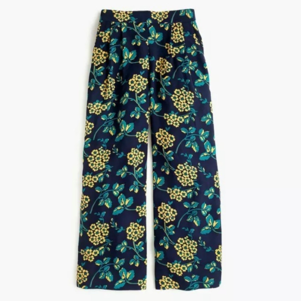 J. Crew Drapey Crepe floral wrap top and pants  LOT of 2